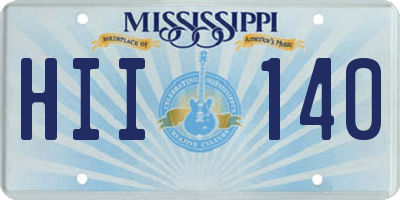 MS license plate HII140