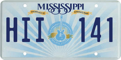 MS license plate HII141