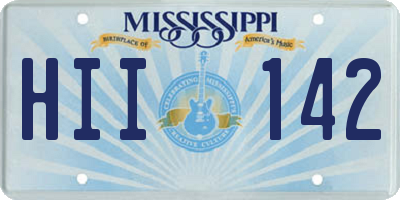 MS license plate HII142