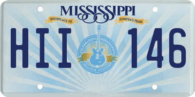 MS license plate HII146