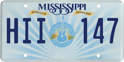 MS license plate HII147