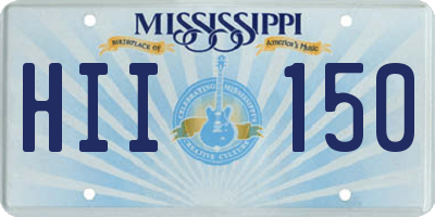 MS license plate HII150