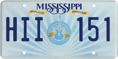 MS license plate HII151