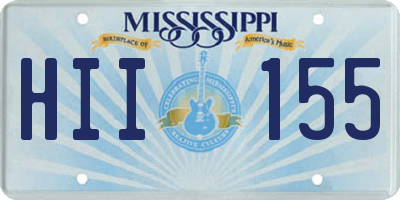 MS license plate HII155