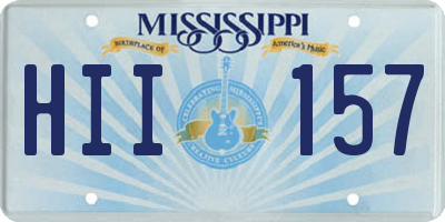 MS license plate HII157