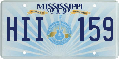 MS license plate HII159