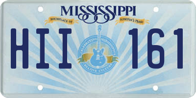 MS license plate HII161