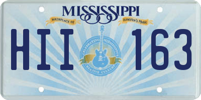 MS license plate HII163