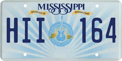 MS license plate HII164