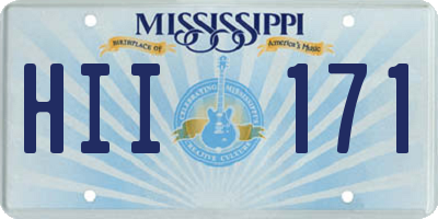 MS license plate HII171