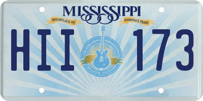 MS license plate HII173