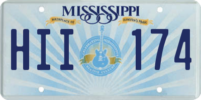 MS license plate HII174