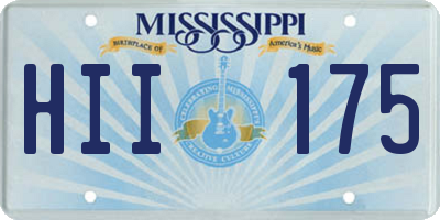 MS license plate HII175