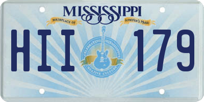 MS license plate HII179
