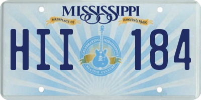 MS license plate HII184