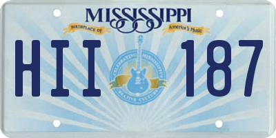 MS license plate HII187