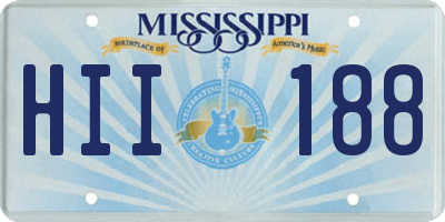 MS license plate HII188