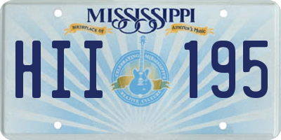 MS license plate HII195
