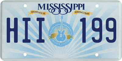 MS license plate HII199