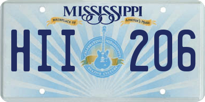 MS license plate HII206