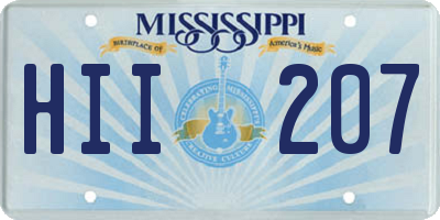 MS license plate HII207