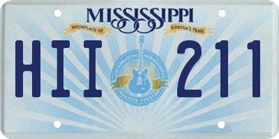 MS license plate HII211