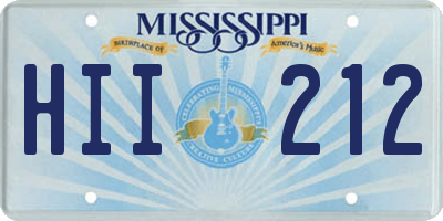 MS license plate HII212