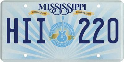 MS license plate HII220