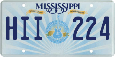MS license plate HII224
