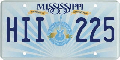 MS license plate HII225