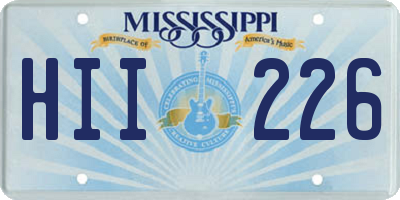 MS license plate HII226