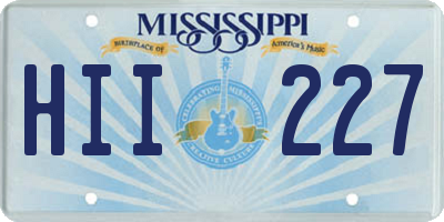 MS license plate HII227