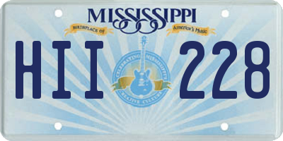 MS license plate HII228