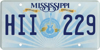 MS license plate HII229