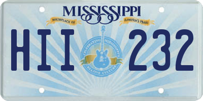MS license plate HII232