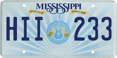 MS license plate HII233