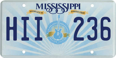 MS license plate HII236