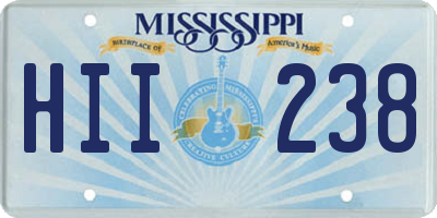 MS license plate HII238