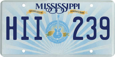 MS license plate HII239