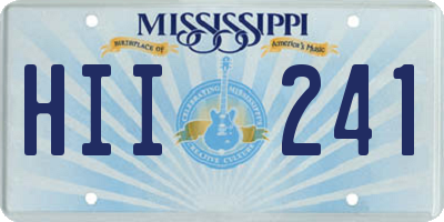 MS license plate HII241