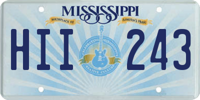 MS license plate HII243