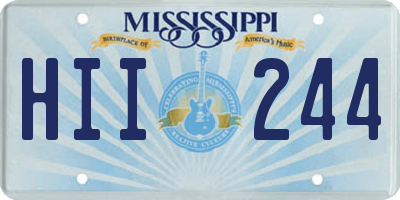 MS license plate HII244