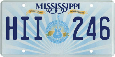 MS license plate HII246