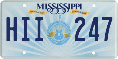 MS license plate HII247