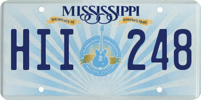 MS license plate HII248
