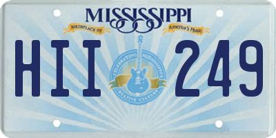 MS license plate HII249