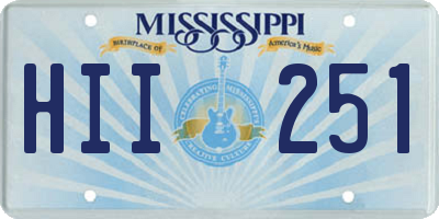 MS license plate HII251
