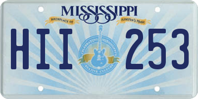 MS license plate HII253
