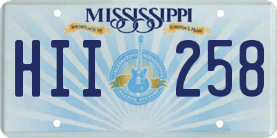 MS license plate HII258