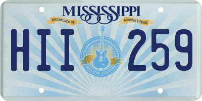 MS license plate HII259